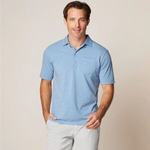 Johnnie O Hangin Out Mens Polo Shirt Blue Cotton Stretch Golf XL